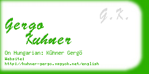 gergo kuhner business card